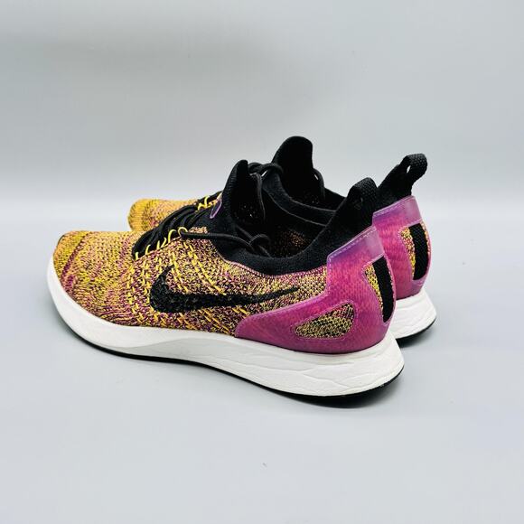 Nike Shoes Womens 9 Yellow Purple Air Zoom Mariah Flyknit Racer Athletic Sneaker - Picture 6 of 12